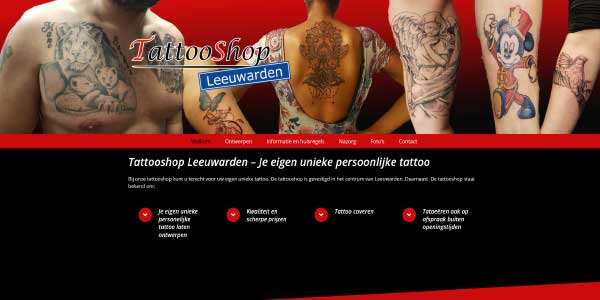 Webdesign Tattooshop Leeuwarden